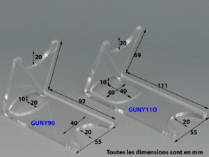 Les dimensions des prsentoirs porte-arme GUNY