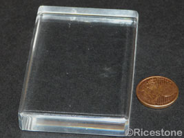 socle prsentoir acrylique chanfrein de minralogie 4x6x1 cm