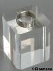  Socle - cube acrylique avec chanfrein  5x5x6cm