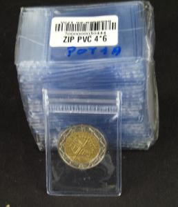 2a) Sachet plastique de gemmologie 4 x 6 cm. 