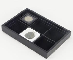 4) Coffret 6x casiers 6x6 cm pour rangement de collection.