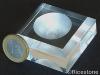 6b) Support acrylique pour boule et œuf, 5x5 cm anneau de Ø 3 cm