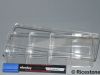 4d) Boite Plastique transparente 19 x 7cm, 4 compartiments.