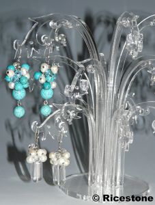 0b) Présentoir bijoux<BR>Arbre porte boucle d'oreille.