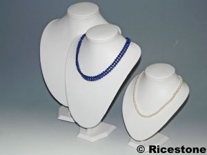 2) BUSTE Porte-bijoux similicuir collier , ECONOMIQUE.