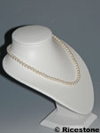 Buste gain blanc pour collier